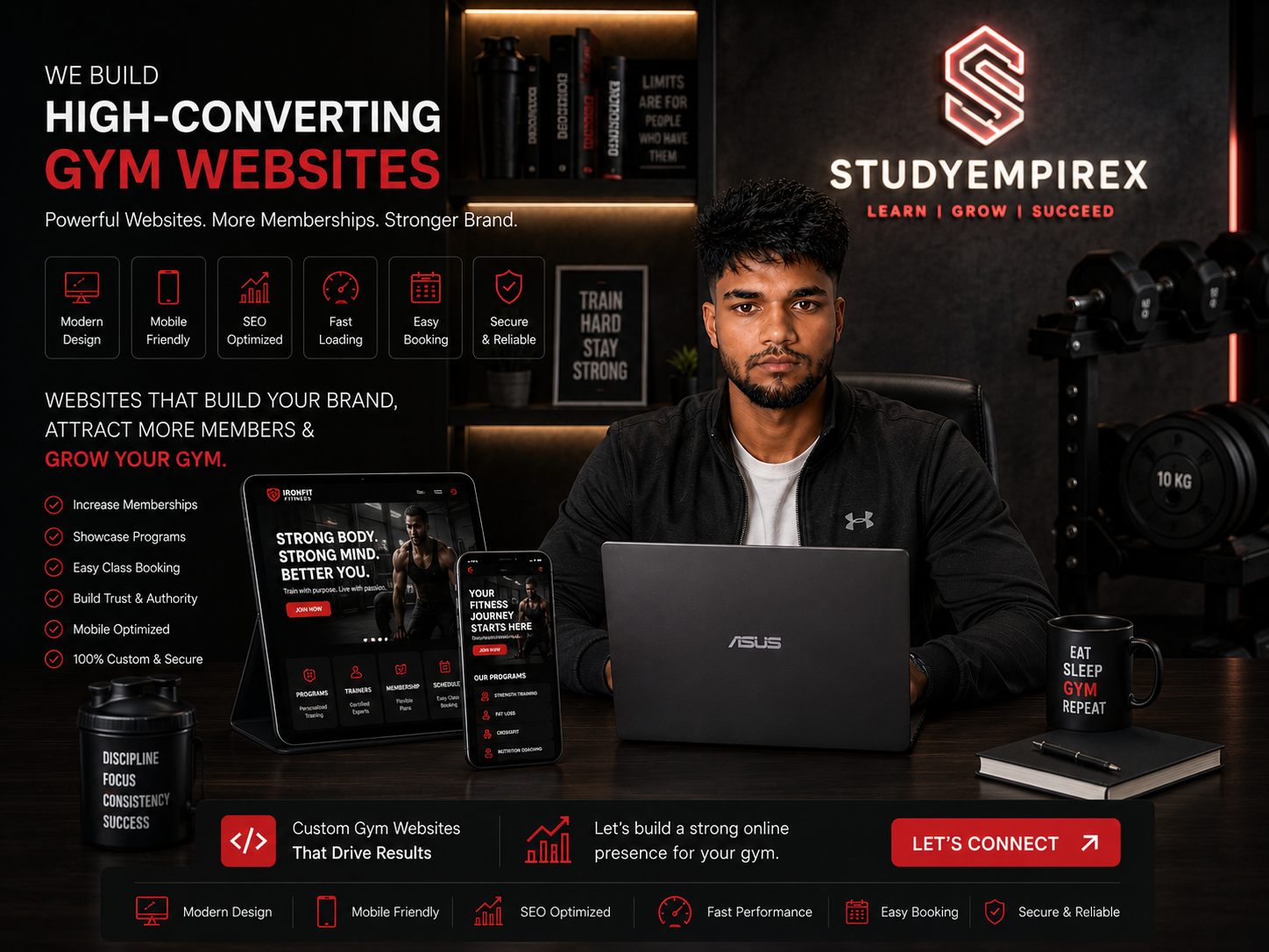 Gym website demo preview